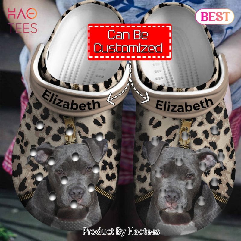 Dog Crocs – Pitbull Lovers Personalized Clogs Shoes With Leopard Pattern For Men And Women Dog Crocs – Pitbull Lovers Personalized Clogs Shoes With Leopard Pattern For Men And Women