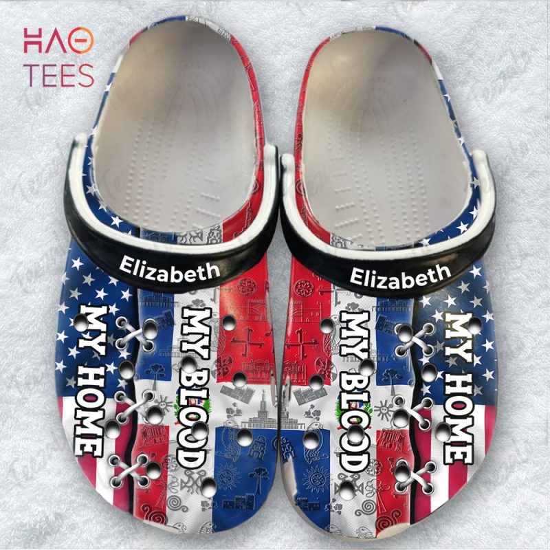 Dominican My Blood America My Home Persionalized Clogs Shoes Dominican My Blood America My Home Persionalized Clogs Shoes