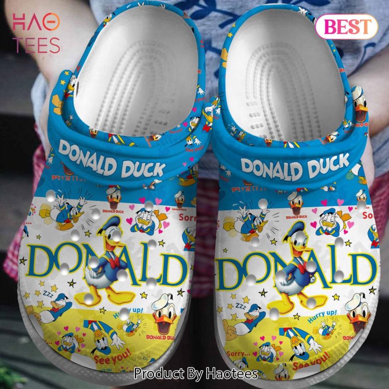 Donald Duck Disney Cartoon Crocs Crocband Clogs Shoes Comfortable For Men Women and Kids Donald Duck Disney Cartoon Crocs Crocband Clogs Shoes Comfortable For Men Women and Kids
