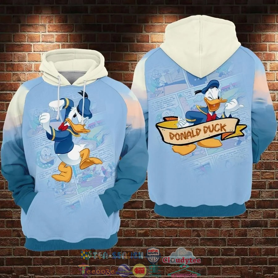 Donald Duck Disney Comic 3D Hoodie Donald Duck Disney Comic 3D Hoodie