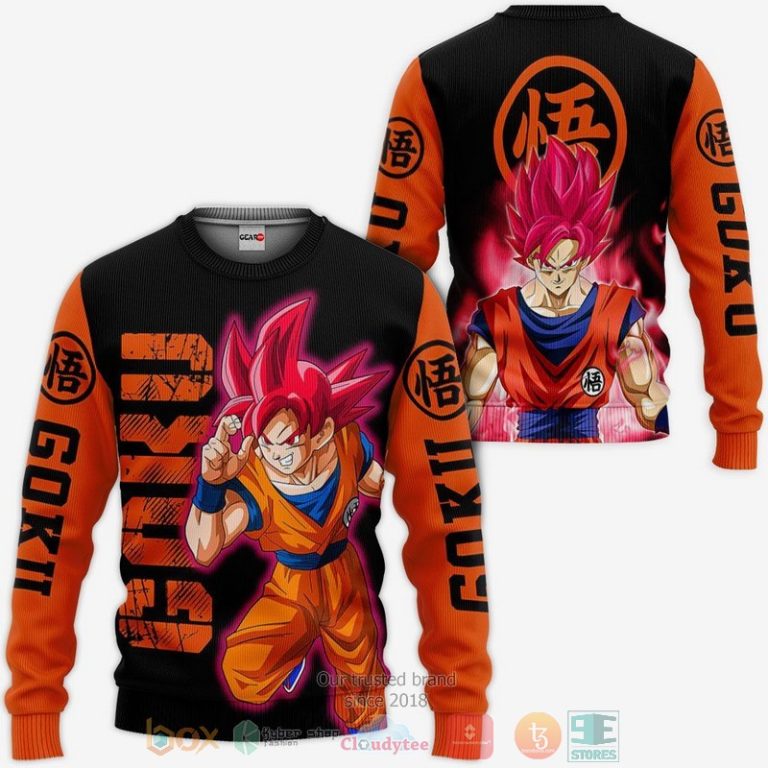 Dragon Ball Goku Saiyan God Anime 3D Hoodie Bomber Jacket Hot Sale 2024