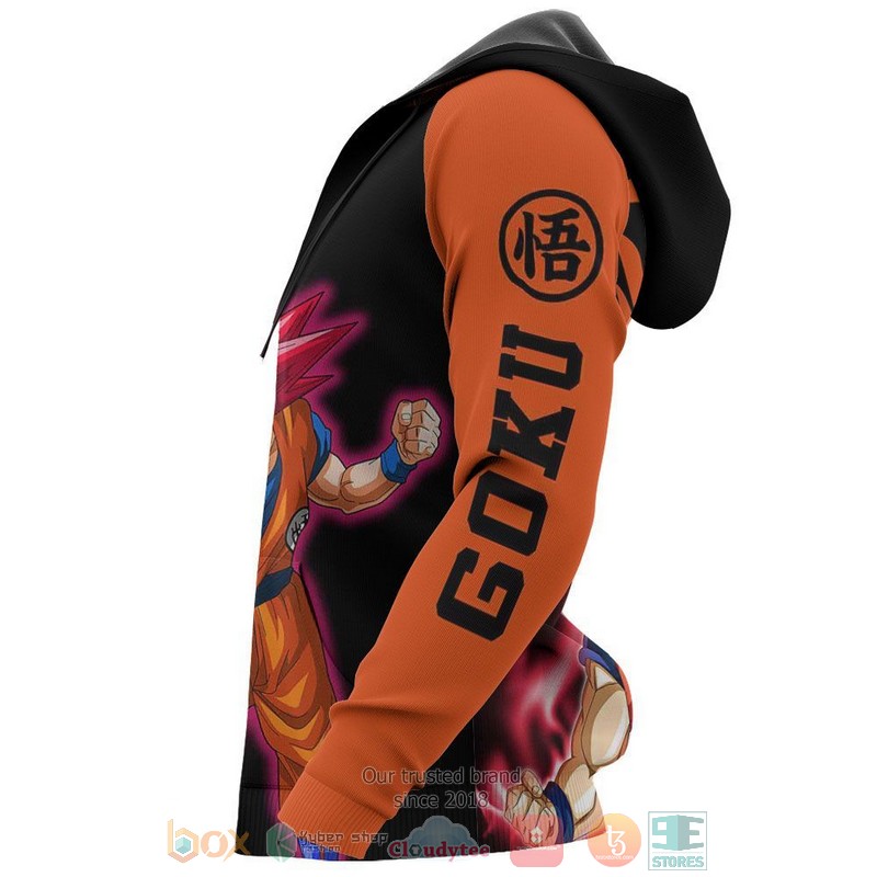 Dragon Ball Goku Saiyan God Anime 3D Hoodie Dragon Ball Goku Saiyan God Anime 3D Hoodie