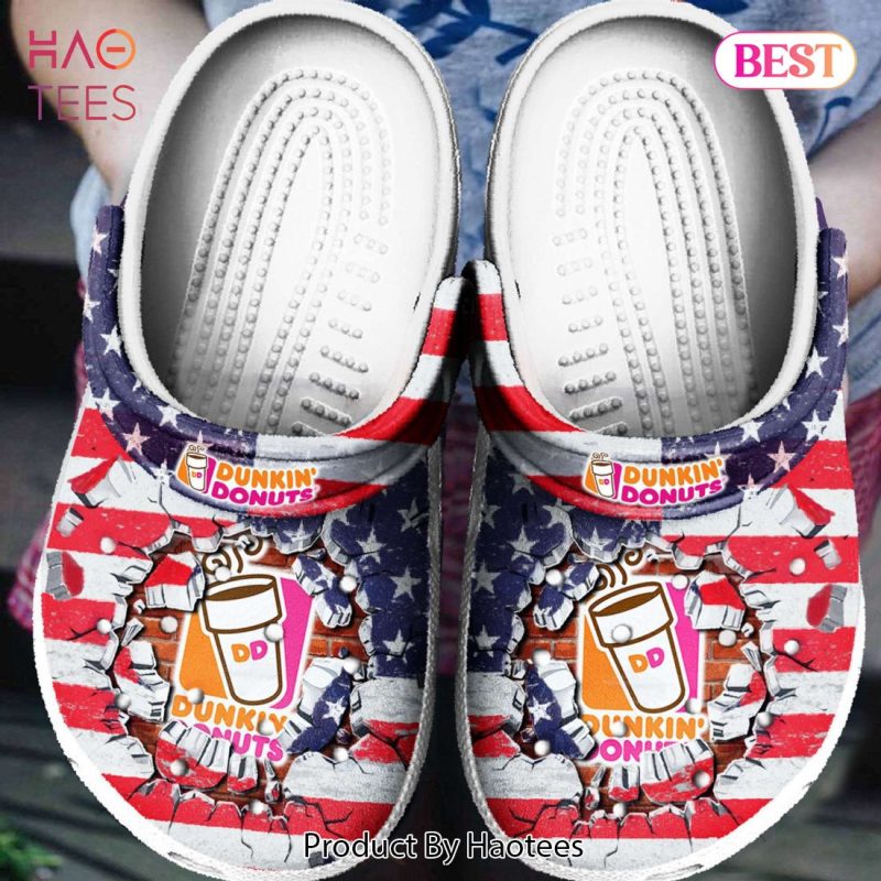 Dunkin Donuts American Flag Clog Shoes Exclusive Dunkin Donuts American Flag Clog Shoes Exclusive
