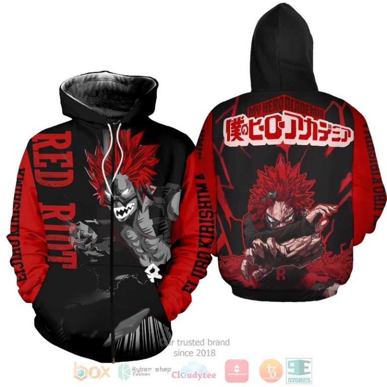 Eijirou-Kirishima-Red-Riot-My-Hero-Academia-Anime-3D-Hoodie-1