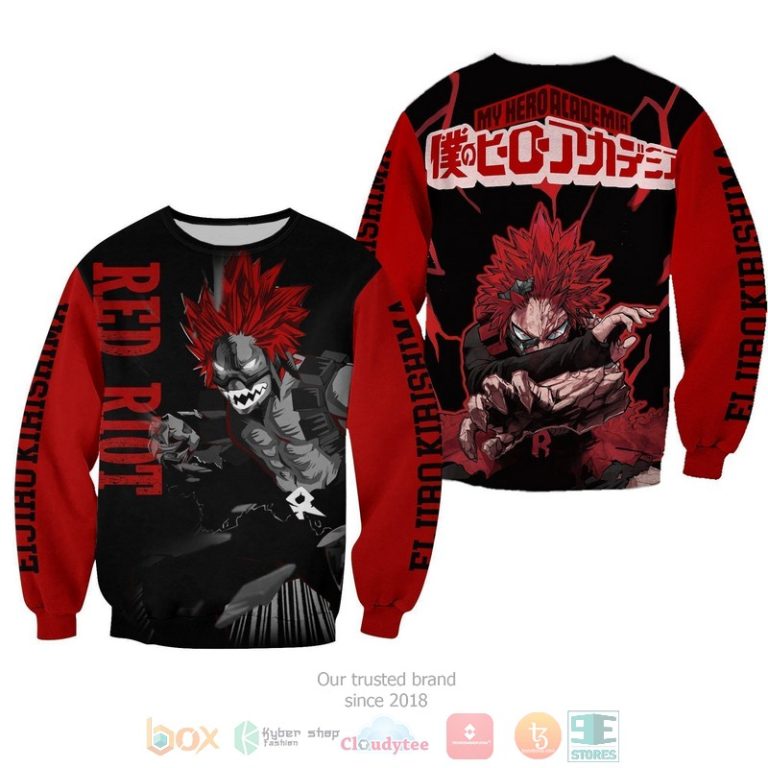 Eijirou-Kirishima-Red-Riot-My-Hero-Academia-Anime-3D-Hoodie-2