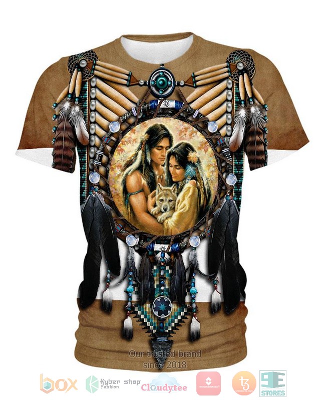 Family Feather Native Motifs 3D Shirt Family Feather Native Motifs 3D Shirt