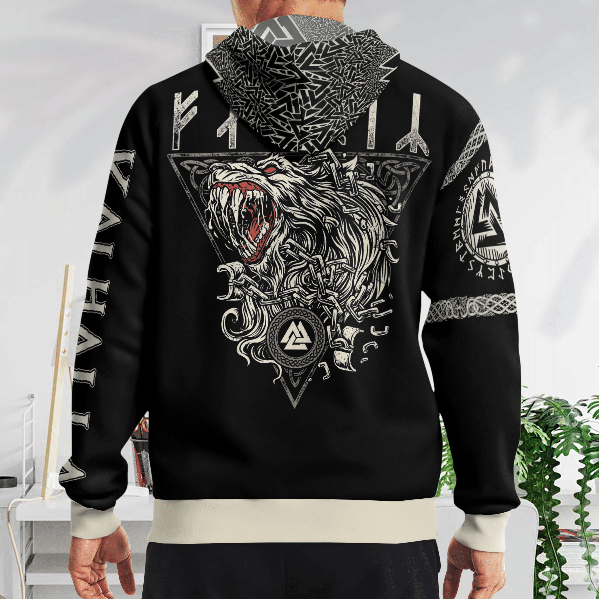 Fenrir Wolf And Ravens Viking Valhalla 3D Shirt Fenrir Wolf And Ravens Viking Valhalla 3D Shirt