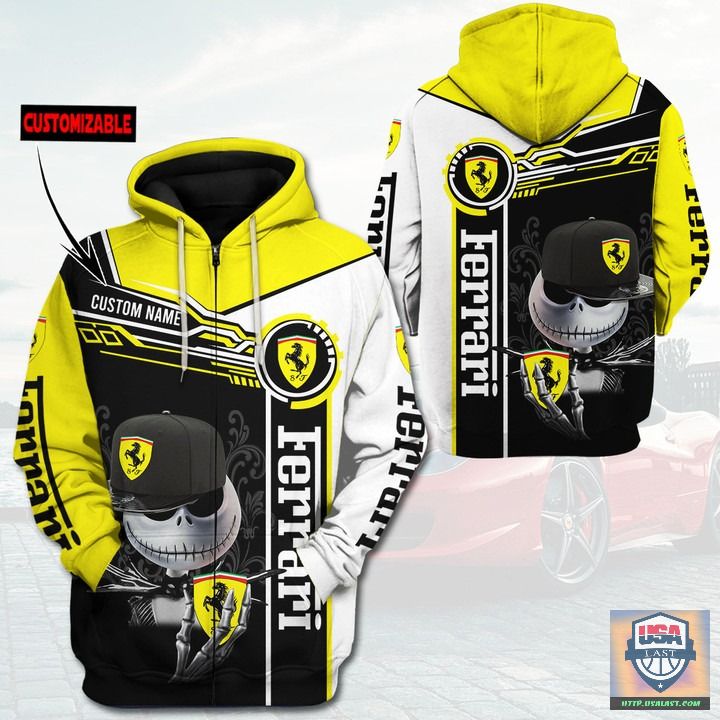Ferrari-Jack-Skellington-Custom-Name-3D-All-Over-Print-Hoodie-T-Shirt-2