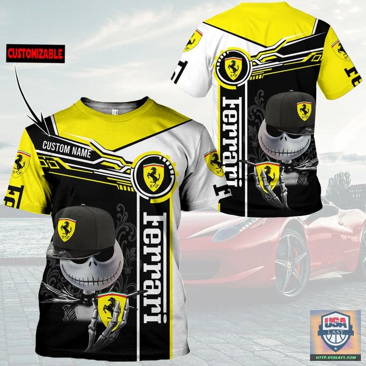 Ferrari Jack Skellington Custom Name 3D All Over Print Hoodie T-Shirt Ferrari Jack Skellington Custom Name 3D All Over Print Hoodie T-Shirt