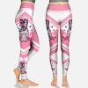 Fight Like A Girl Sugar Skull Fairy Breast Cancer Awareness Personalized All Over Printed Hoodie And Leggings