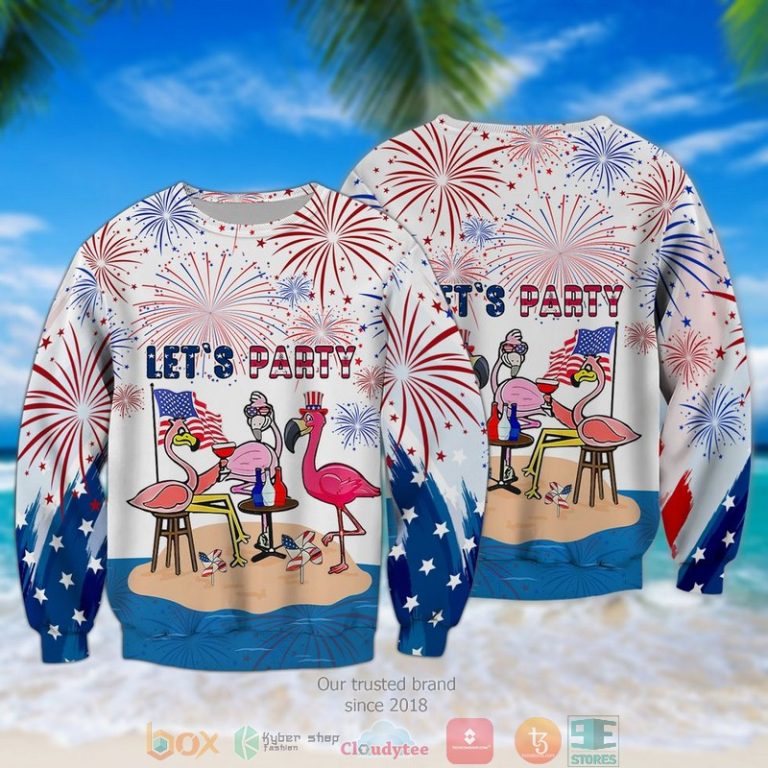 Flamingo-LetS-Party-Independence-Day-Shirt-Hoodie-3