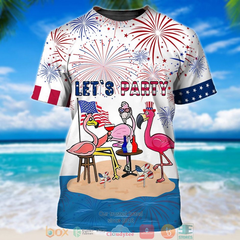 Flamingo Let’S Party Independence Day Shirt Flamingo Let’S Party Independence Day Shirt
