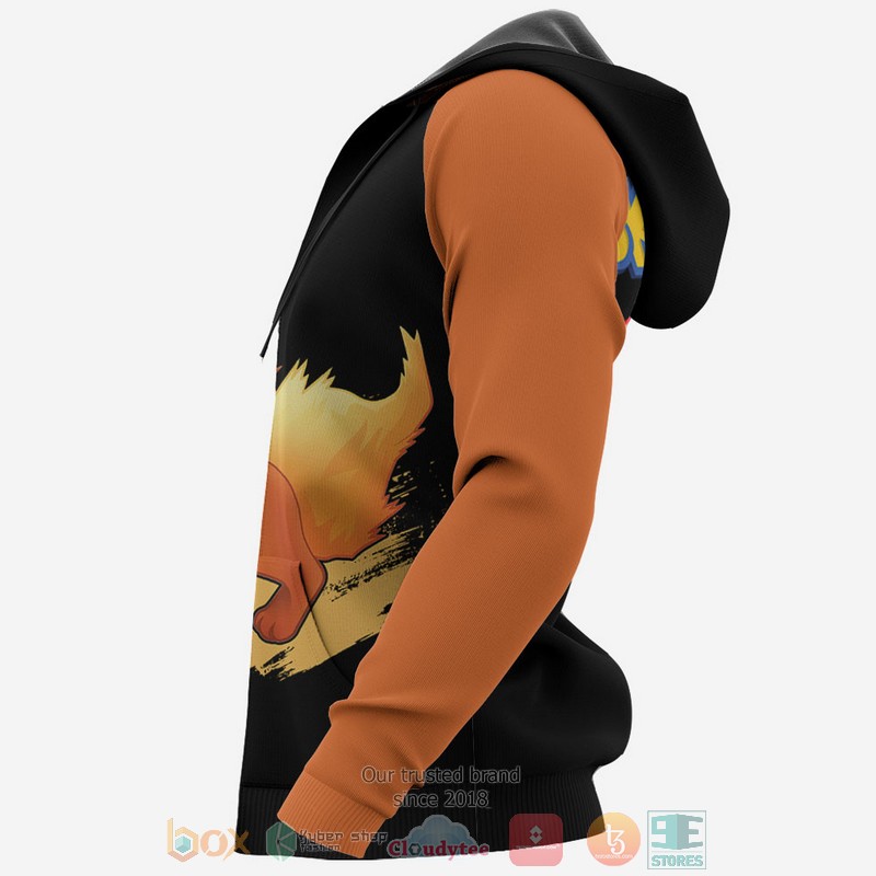 Flareon Pokemon Anime 3D Hoodie Flareon Pokemon Anime 3D Hoodie