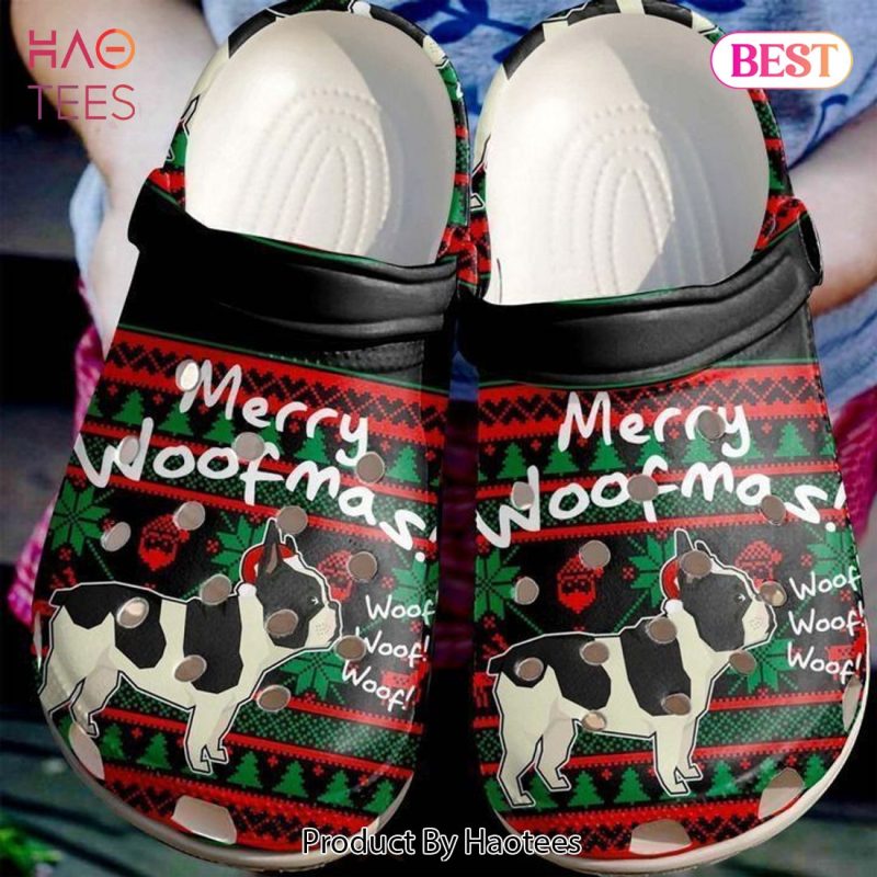 French Bull Dog Merry Woofmas Classic Clogs Shoes Exclusive French Bull Dog Merry Woofmas Classic Clogs Shoes Exclusive