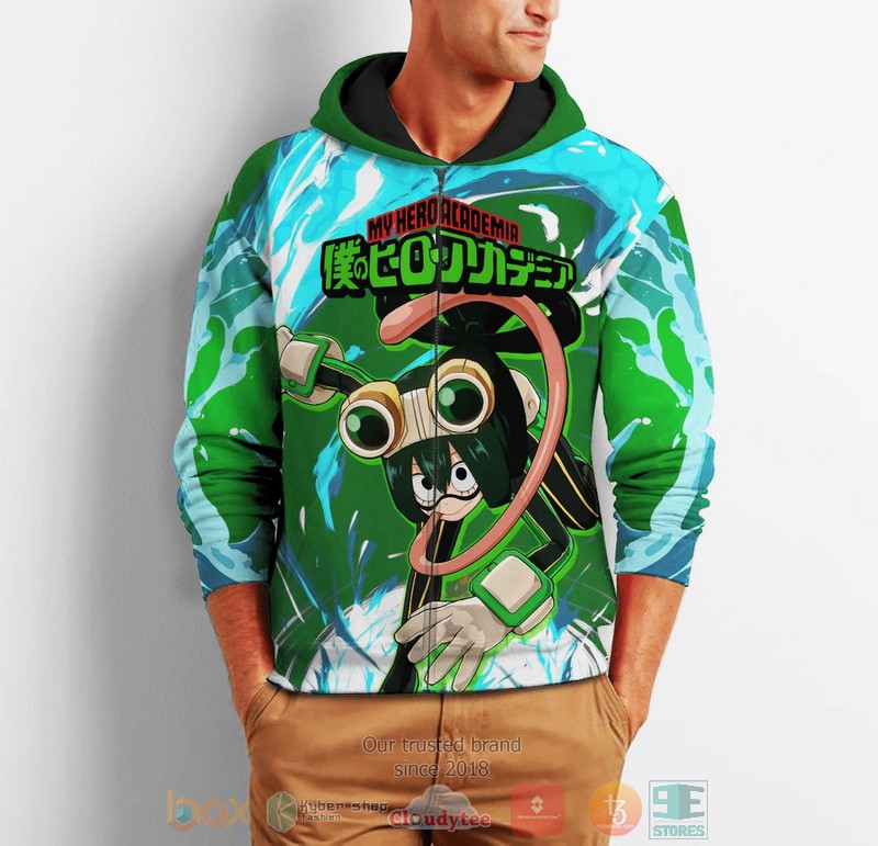 Froppy Tsuyu Asui My Hero Academia Anime 3D Hoodie Hot Sale 2024