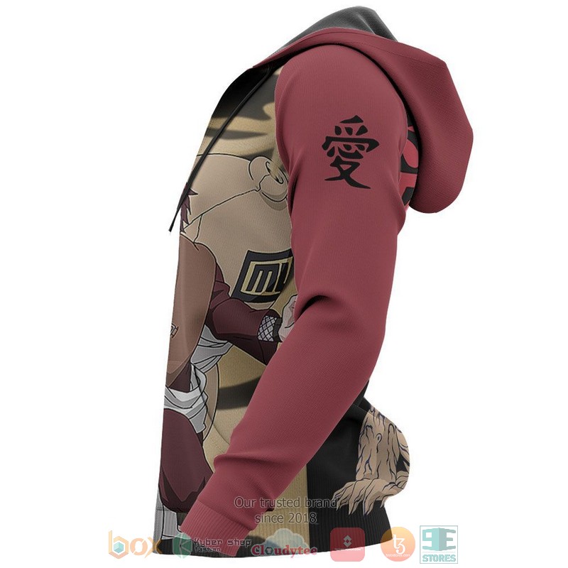 Gaara Naruto Anime 3D Hoodie Gaara Naruto Anime 3D Hoodie