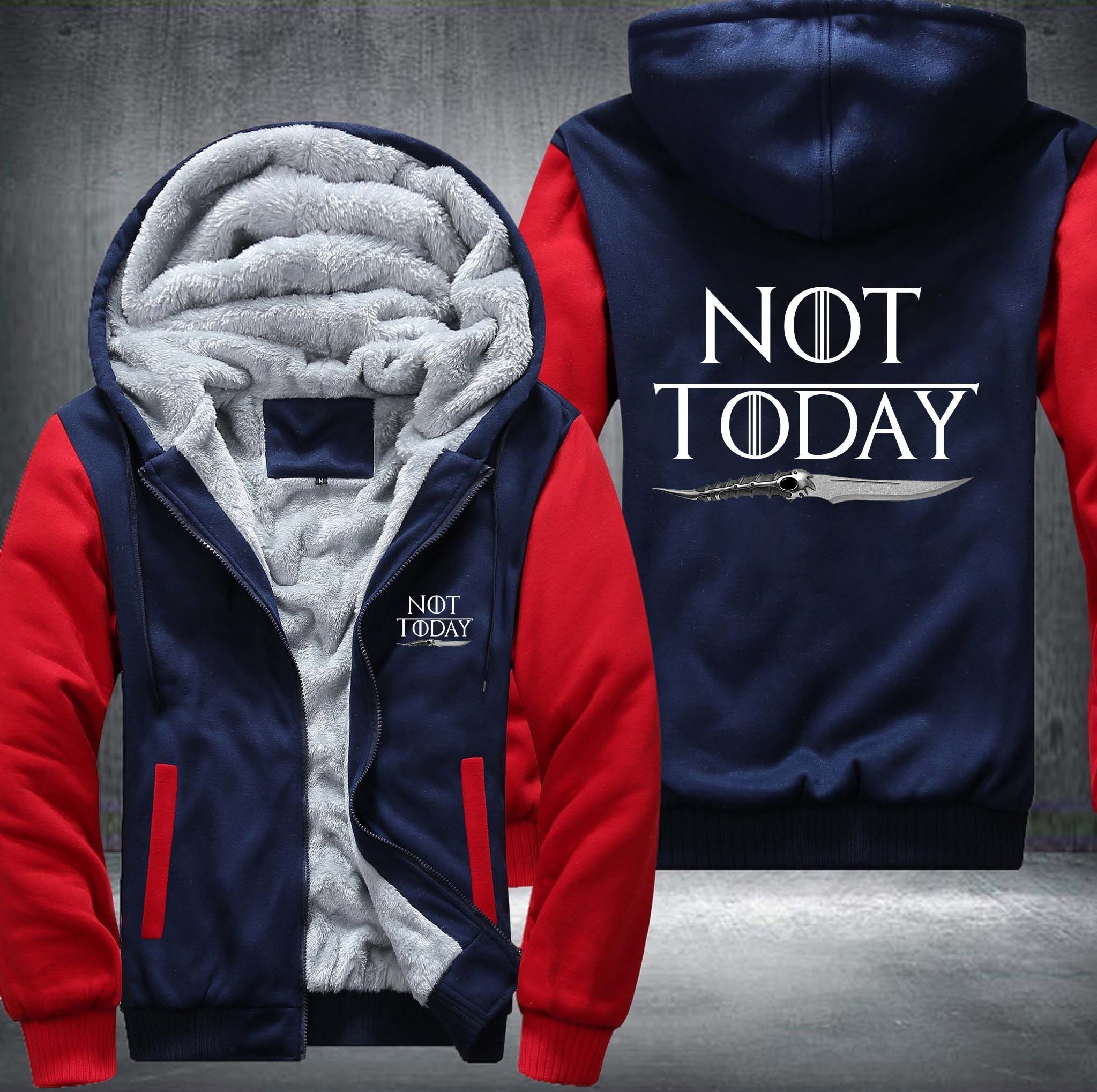 Game Of Thrones Not Today Fleece Hoodie Jacket Game Of Thrones Not Today Fleece Hoodie Jacket