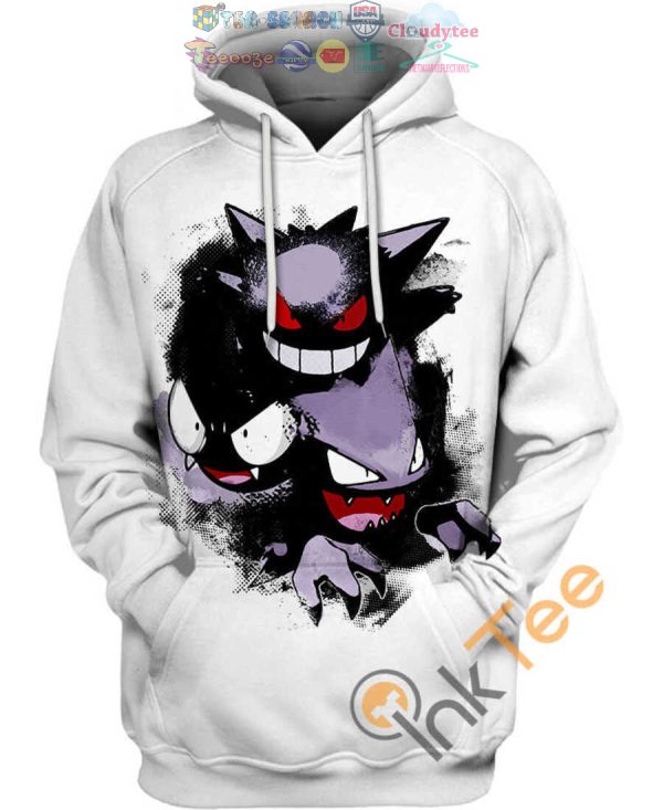 Gengar Gastly Haunter Pokemon Hoodie 3D Hot Sale 2024
