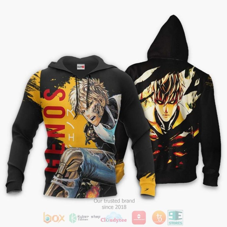 Genos One Punch Man Anime 3D Hoodie Bomber Jacket Hot Sale 2024