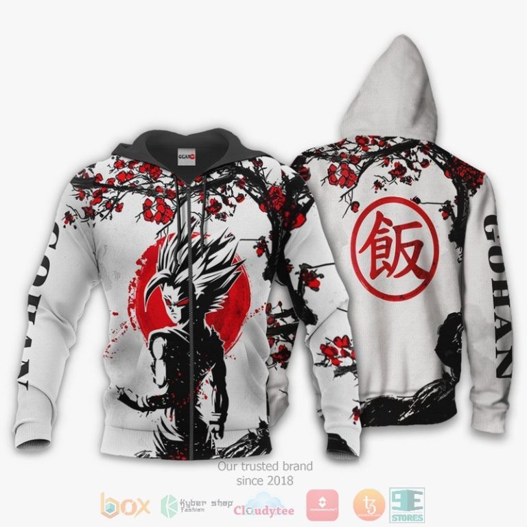 Gohan Japan Style Dragon Ball Anime 3D Hoodie Bomber Jacket Hot Sale 2024