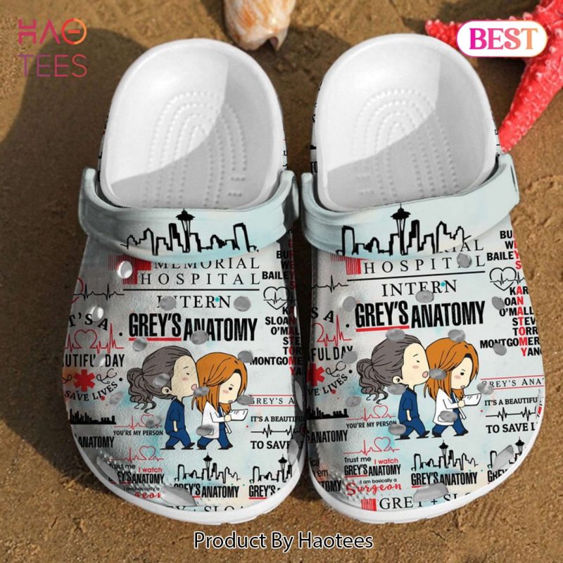 Grey Anatomy Nurse Pattern Comfortable Rubber Crocs Clog Shoes Comfy Footwear Grey Anatomy Nurse Pattern Comfortable Rubber Crocs Clog Shoes Comfy Footwear