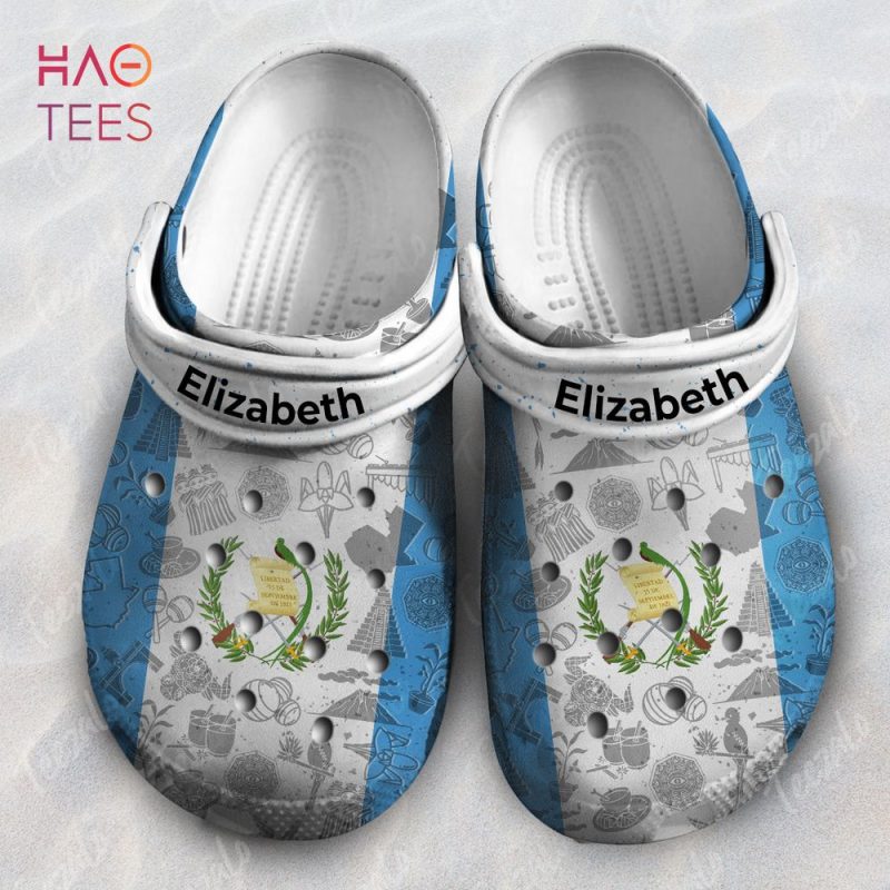 Guatemala Flag Personalized Clogs Shoes With Your Name Guatemala Flag Personalized Clogs Shoes With Your Name