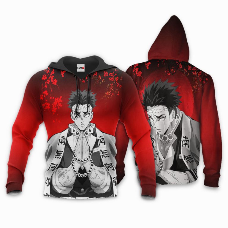 Gyomei-Himejima-Custom-Kimetsu-Anime-Red-3D-Hoodie-Bomber-Jacket-3
