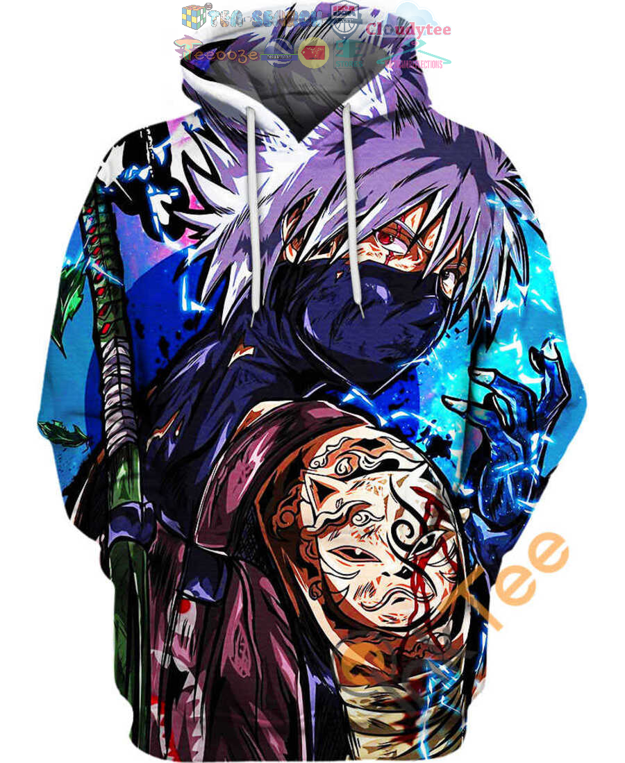 Hatake Kakashi Naruto Purple Hair Hoodie 3D Hot Sale 2024