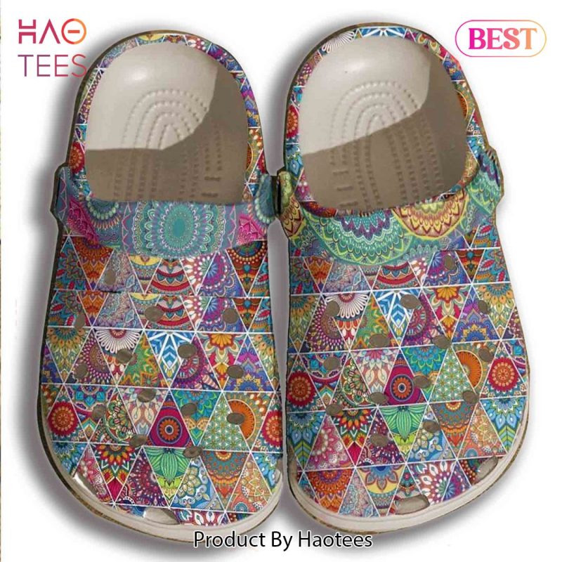 Hippie Bohemian Pattern Croc Shoes Men Women – Free Flower Shoes Crocbland Clog Gifts For Mother Day Hippie Bohemian Pattern Croc Shoes Men Women – Free Flower Shoes Crocbland Clog Gifts For Mother Day