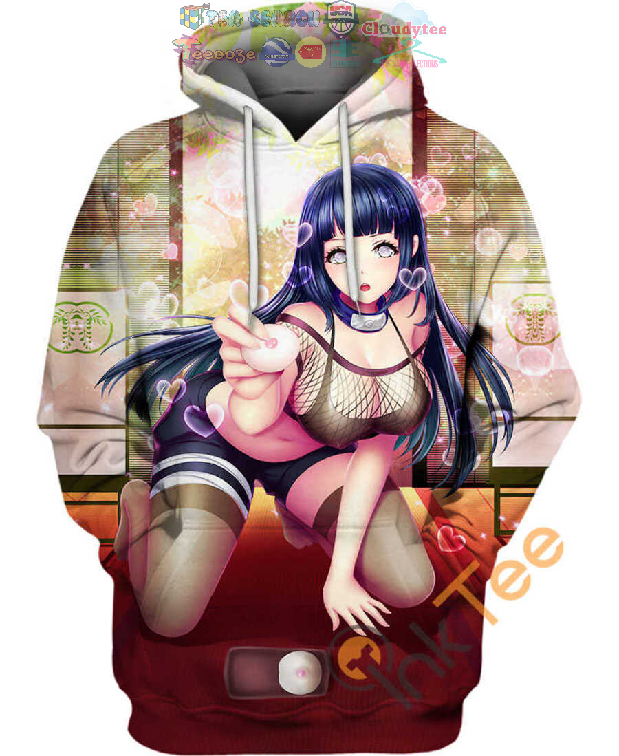 Hyuga Hinata Ahegao Naruto Hoodie 3D Hyuga Hinata Ahegao Naruto Hoodie 3D
