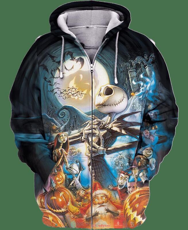 Jack-Skelington-And-Sally-Santa-Halloween-Night-3D-Shirt-Hoodie-2