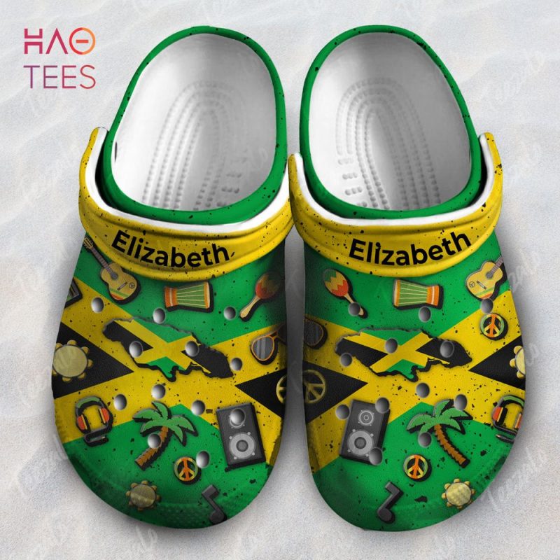 Jamaica Flag Symbols Personalized Clogs Shoes Jamaica Flag Symbols Personalized Clogs Shoes
