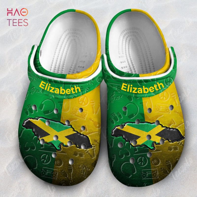 Jamaica Personalized Clogs Shoes Map Jamaica Personalized Clogs Shoes Map