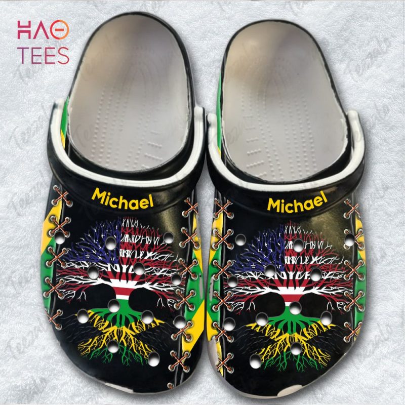 Jamaica Roots Gift Jamaican American Flag Clogs Shoes Jamaica Roots Gift Jamaican American Flag Clogs Shoes