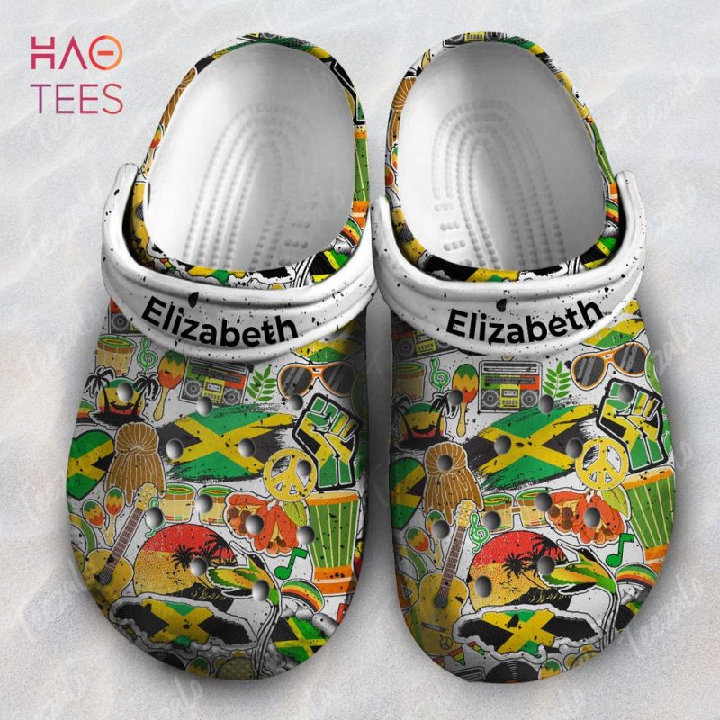 Jamaica Symbols Personalized Clogs Shoes Jamaica Symbols Personalized Clogs Shoes