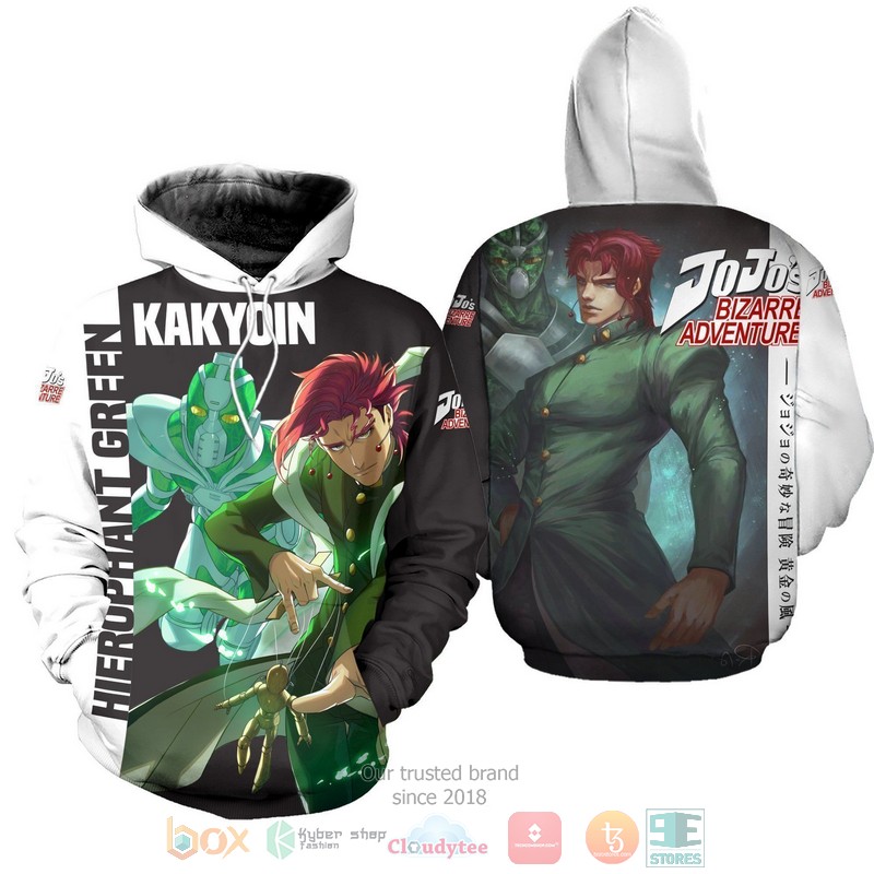 Kakyoin Hierophant Green Jojo’S Bizarre Adventure 3D Hoodie Kakyoin Hierophant Green Jojo’S Bizarre Adventure 3D Hoodie