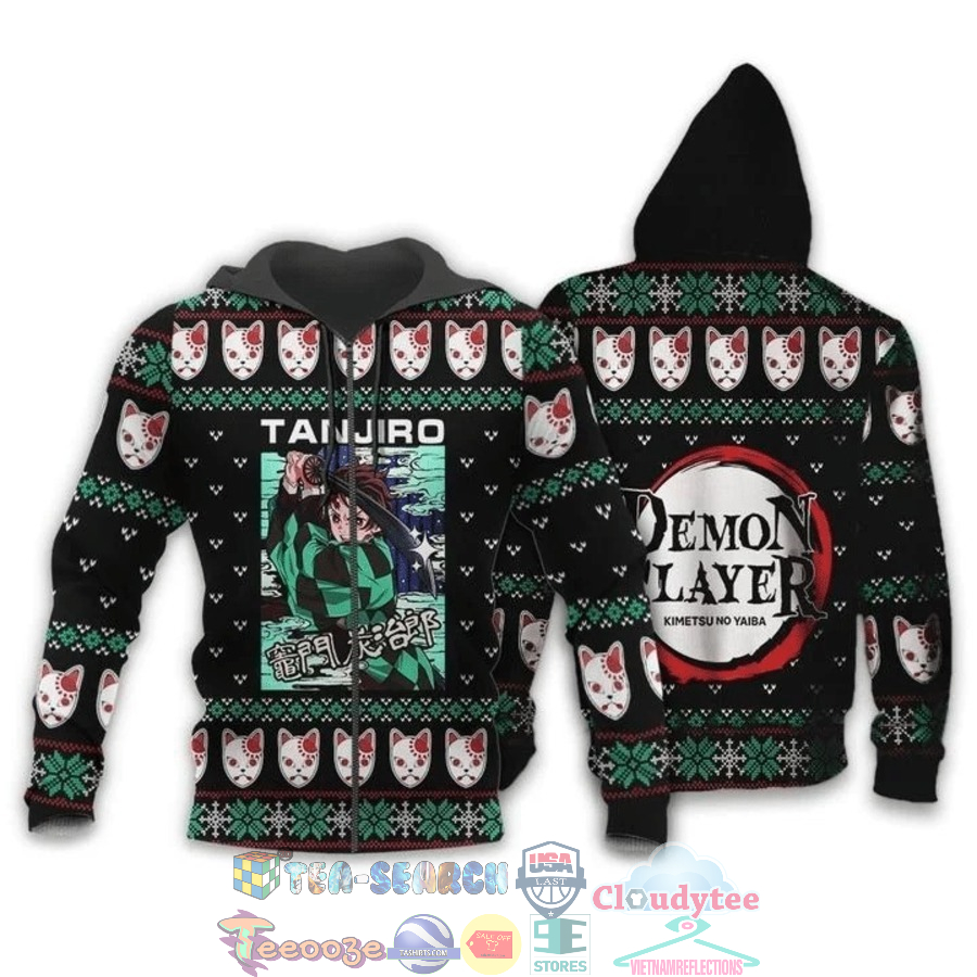 Kamado Tanjiro Demon Slayer Ugly Christmas 3D Hoodie Kamado Tanjiro Demon Slayer Ugly Christmas 3D Hoodie