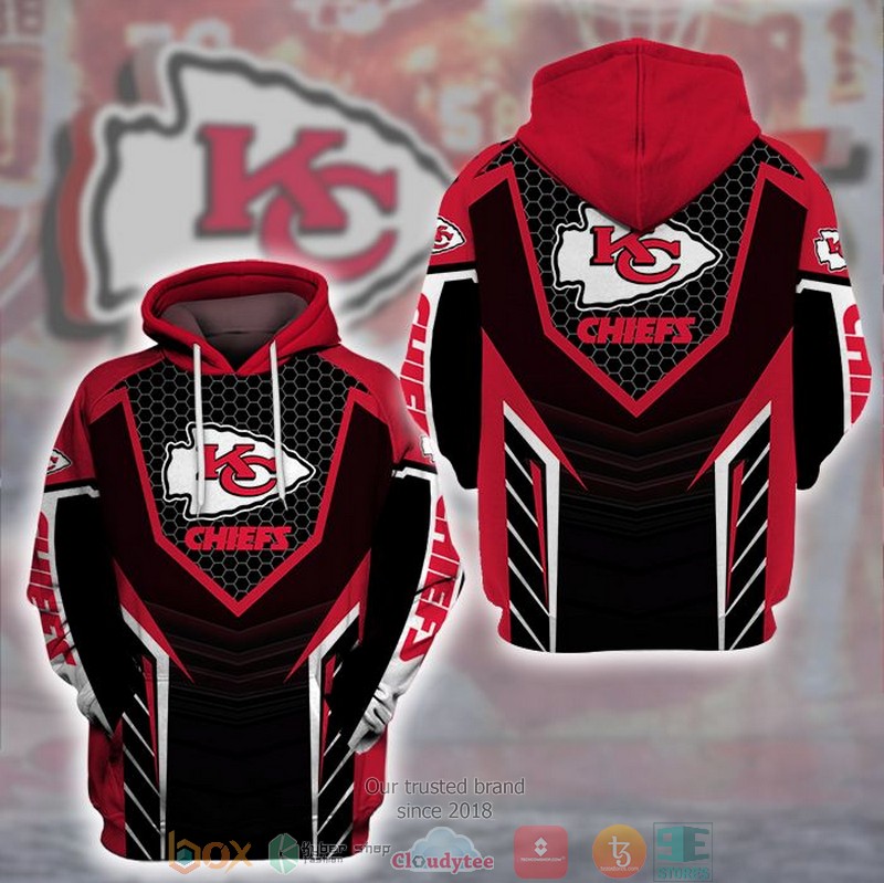 Kansas City Chiefs Nfl Black Red 3D Hoodie Kansas City Chiefs Nfl Black Red 3D Hoodie