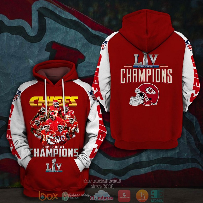Kansas City Chiefs Nfl Players Super Bowl Liv 3D Hoodie Kansas City Chiefs Nfl Players Super Bowl Liv 3D Hoodie