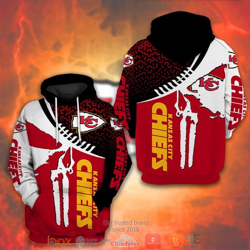 Kansas City Chiefs Nfl Punisher Skull 3D Hoodie Kansas City Chiefs Nfl Punisher Skull 3D Hoodie