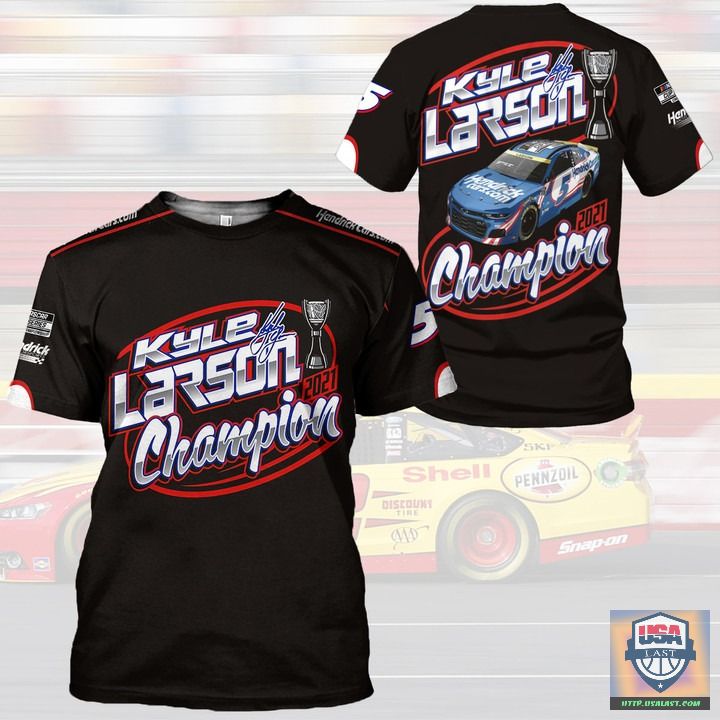 Kyle Larson Champion Nascar 3D All Over Print Hoodie T-Shirt Kyle Larson Champion Nascar 3D All Over Print Hoodie T-Shirt