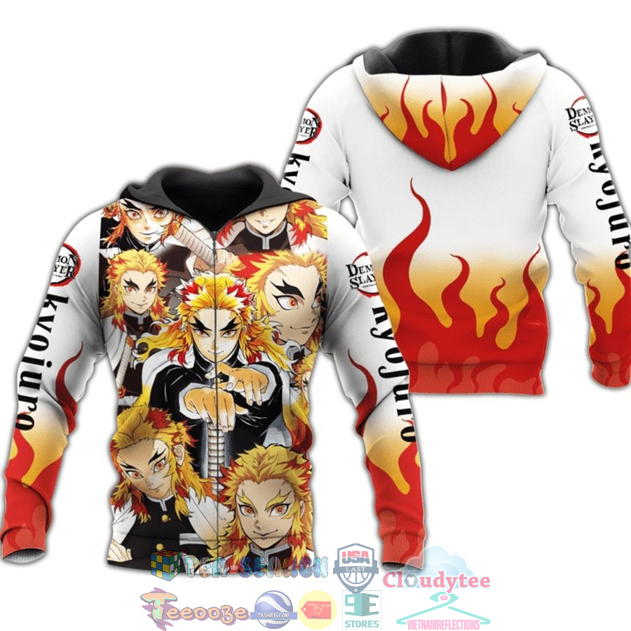 Kyojuro Rengoku Demon Slayer Anime 3D Hoodie Kyojuro Rengoku Demon Slayer Anime 3D Hoodie