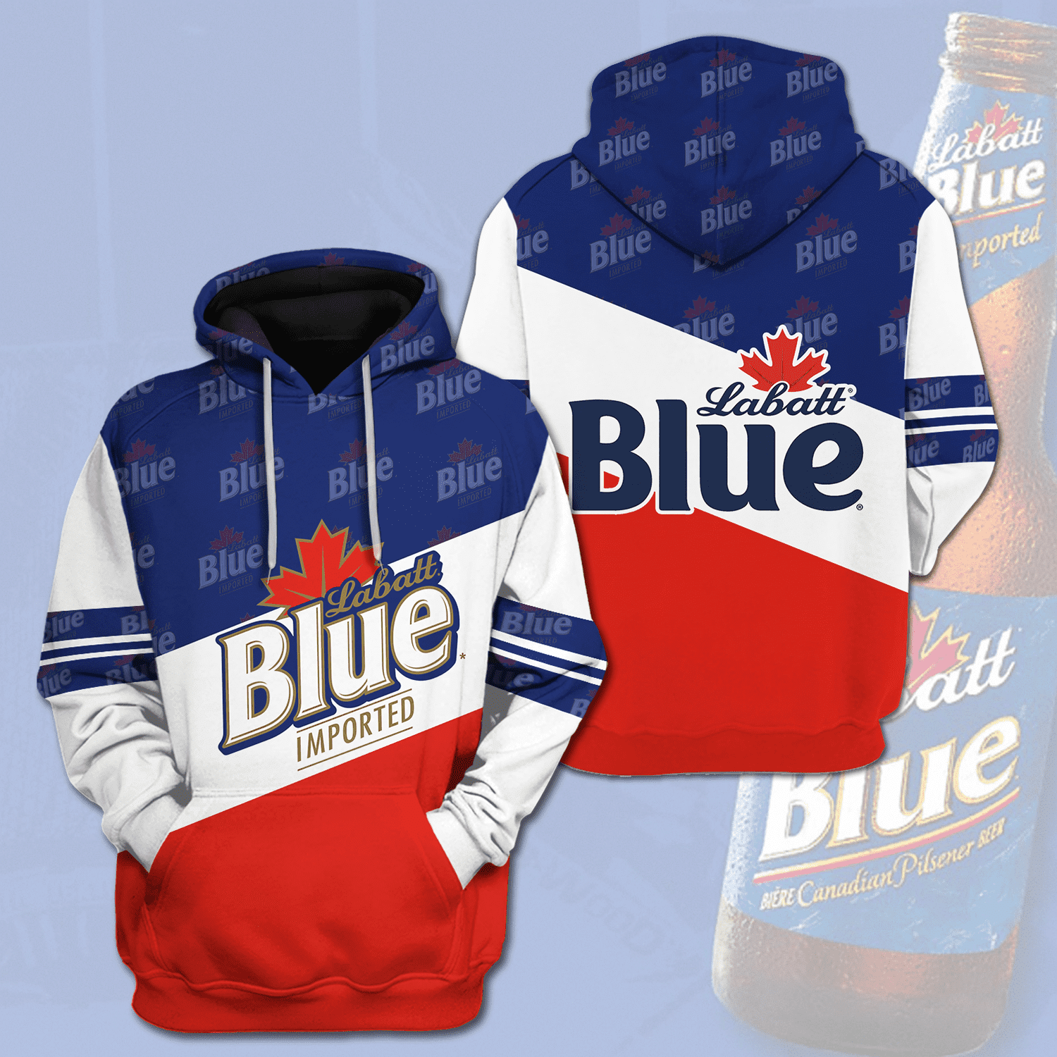 Labatt Blue Imported 3D Hoodie Labatt Blue Imported 3D Hoodie