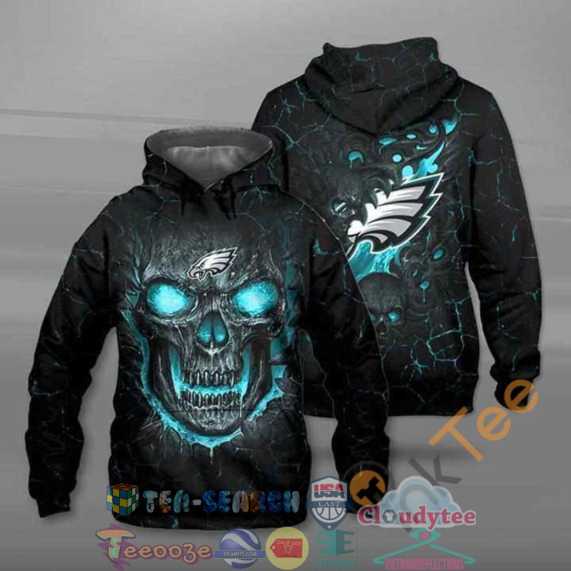 Lava Skull Nfl Philadelphia Eagles Hoodie 3D Hot Sale 2024