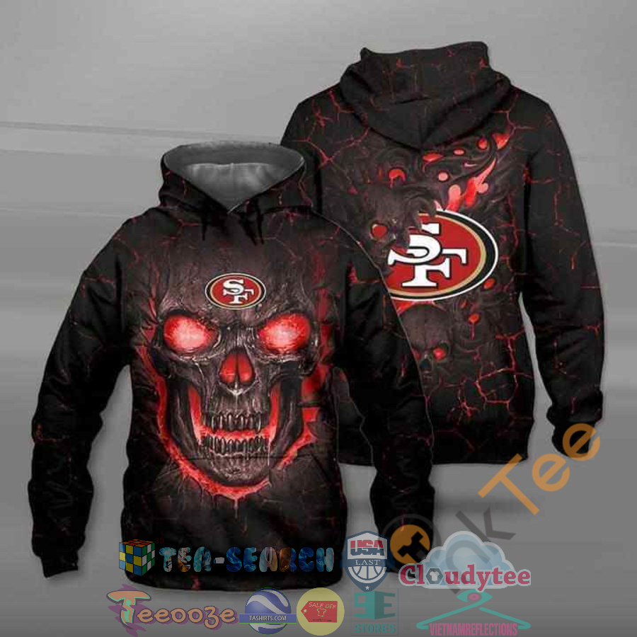 Lava Skull Nfl San Francisco 49Ers Hoodie 3D Lava Skull Nfl San Francisco 49Ers Hoodie 3D