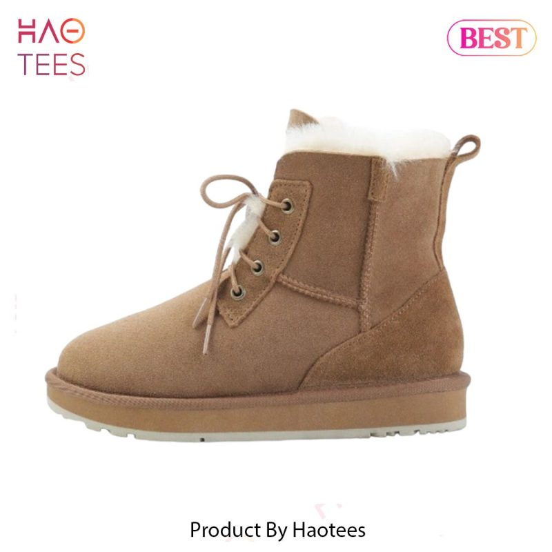 Leather Snow Boots with Natural Wool Lining for Women Leather Snow Boots with Natural Wool Lining for Women