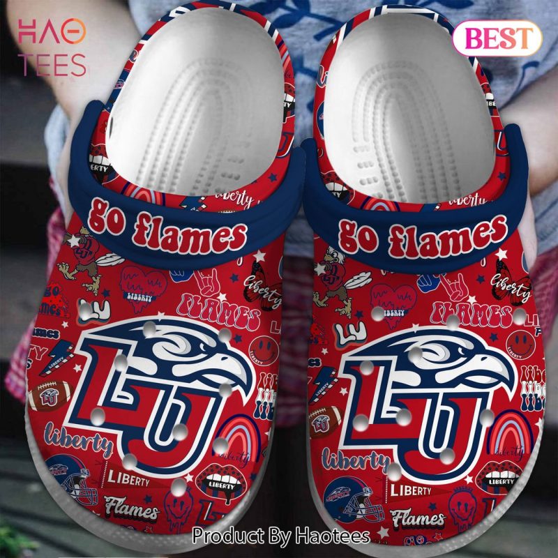Liberty Flames NCAA Sport Crocs Crocband Clogs Shoes Comfortable For Men Women and Kids Exclusive Liberty Flames NCAA Sport Crocs Crocband Clogs Shoes Comfortable For Men Women and Kids Exclusive