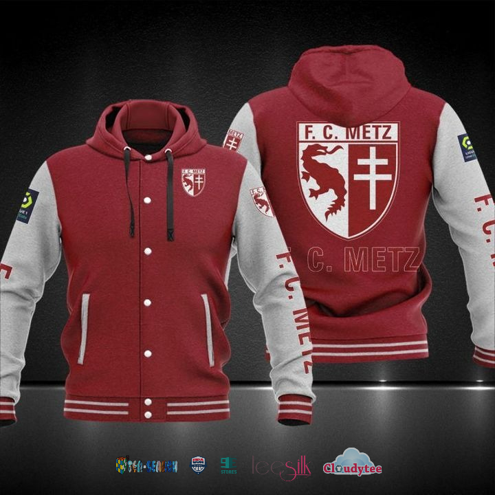 Ligue 1 Fc Metz Baseball Hoodie Jacket Ligue 1 Fc Metz Baseball Hoodie Jacket