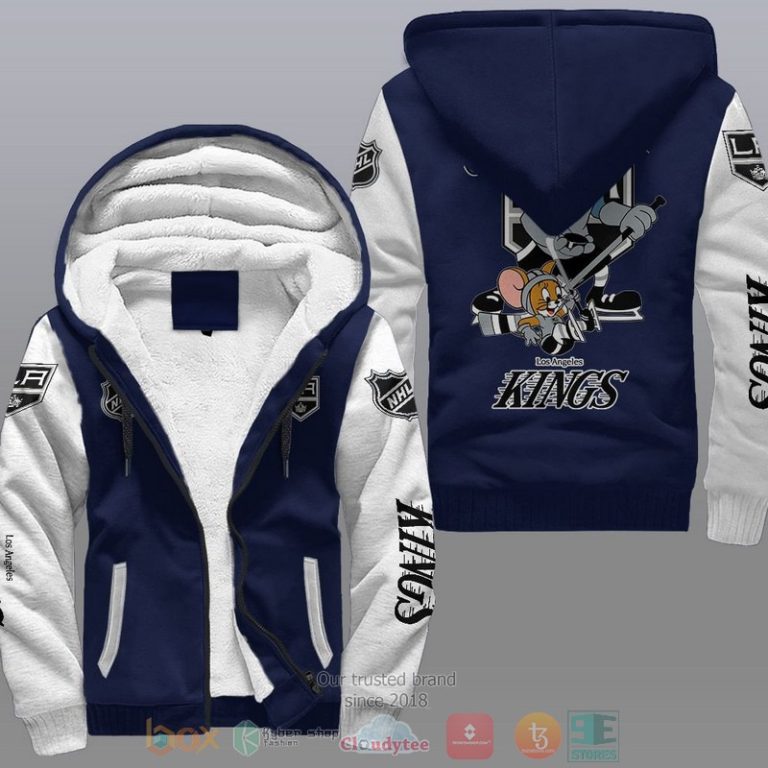 Los-Angeles-Kings-Nhl-Tom-And-Jerry-Fleece-Hoodie-3
