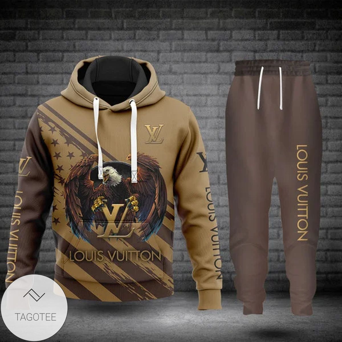 Louis Vuitton Brand And Eagles Printed Hoodie And Pants Louis Vuitton Brand And Eagles Printed Hoodie And Pants